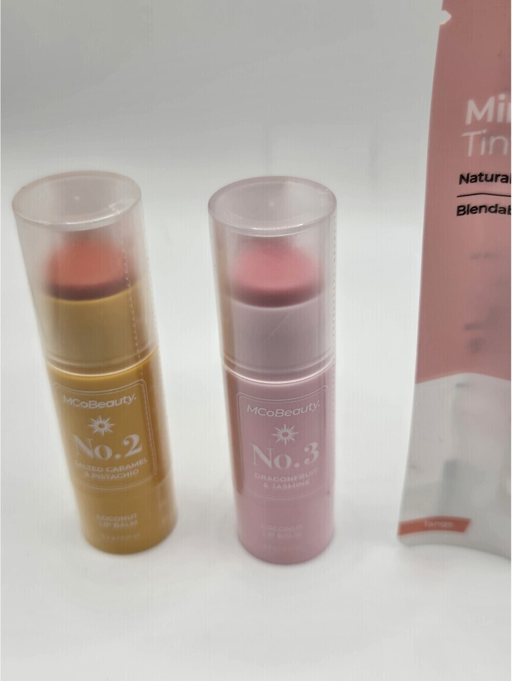 MCoBeauty Coconut Lip Balm & Mini Cheek Lip Tint Bundle  3 Pc Set - Picture 2 of 3
